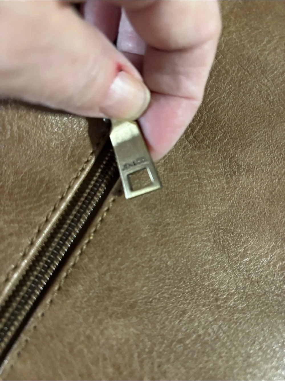 Everyday Brown Faux Leather Shoulder Bag with Dual Zip Pockets